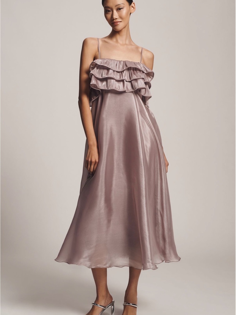 NWT Anthropologie ruffle midi dress